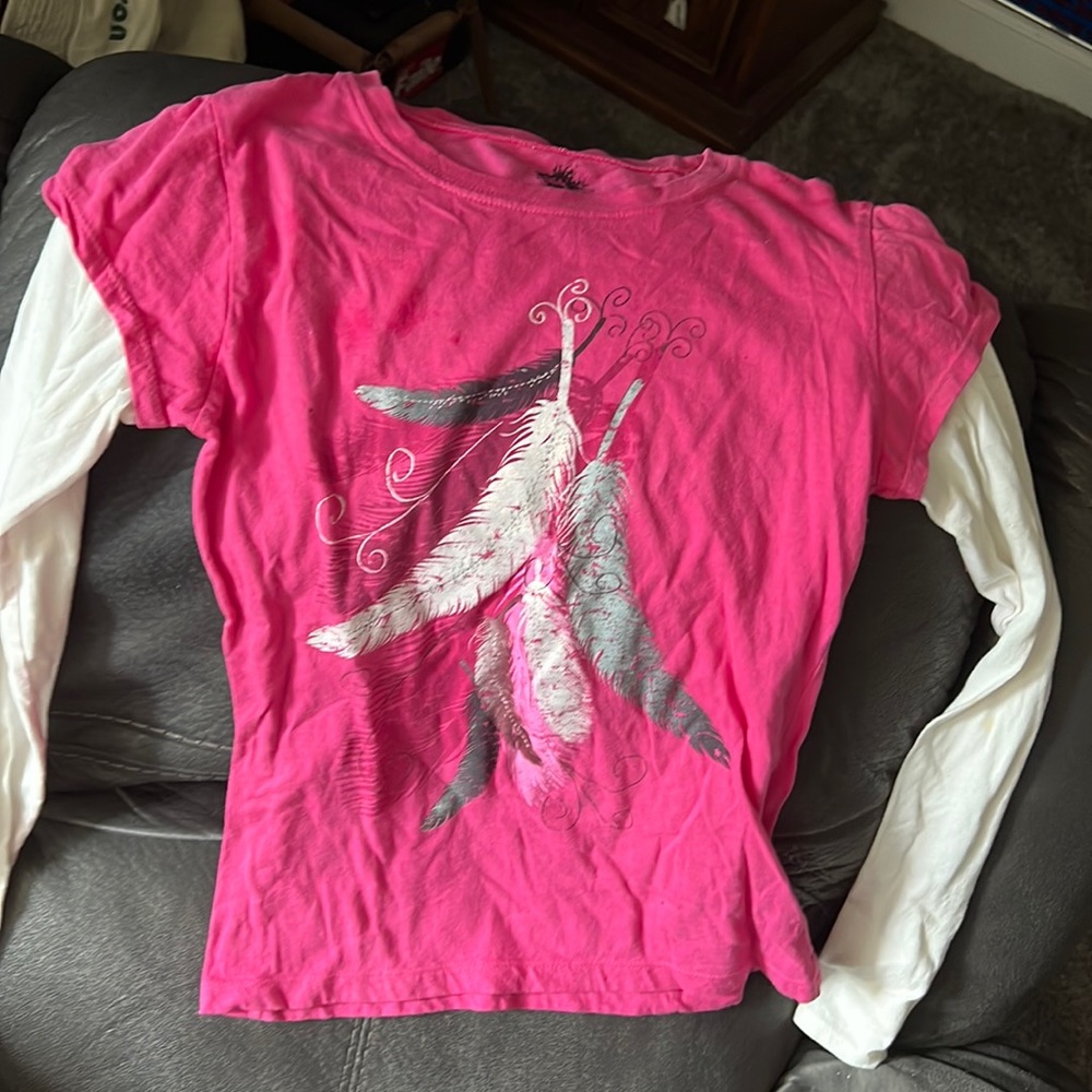 Ink Inc XL long sleeve hot pink tee